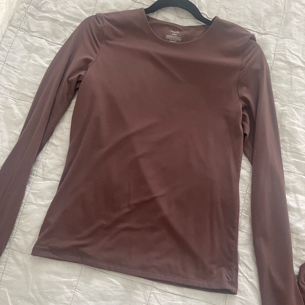 Nuuds long sleeve seamless - Coffee